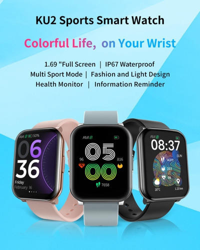 Reloj Inteligente Smartwatch Kumi Ku2 Presión Oxímetro